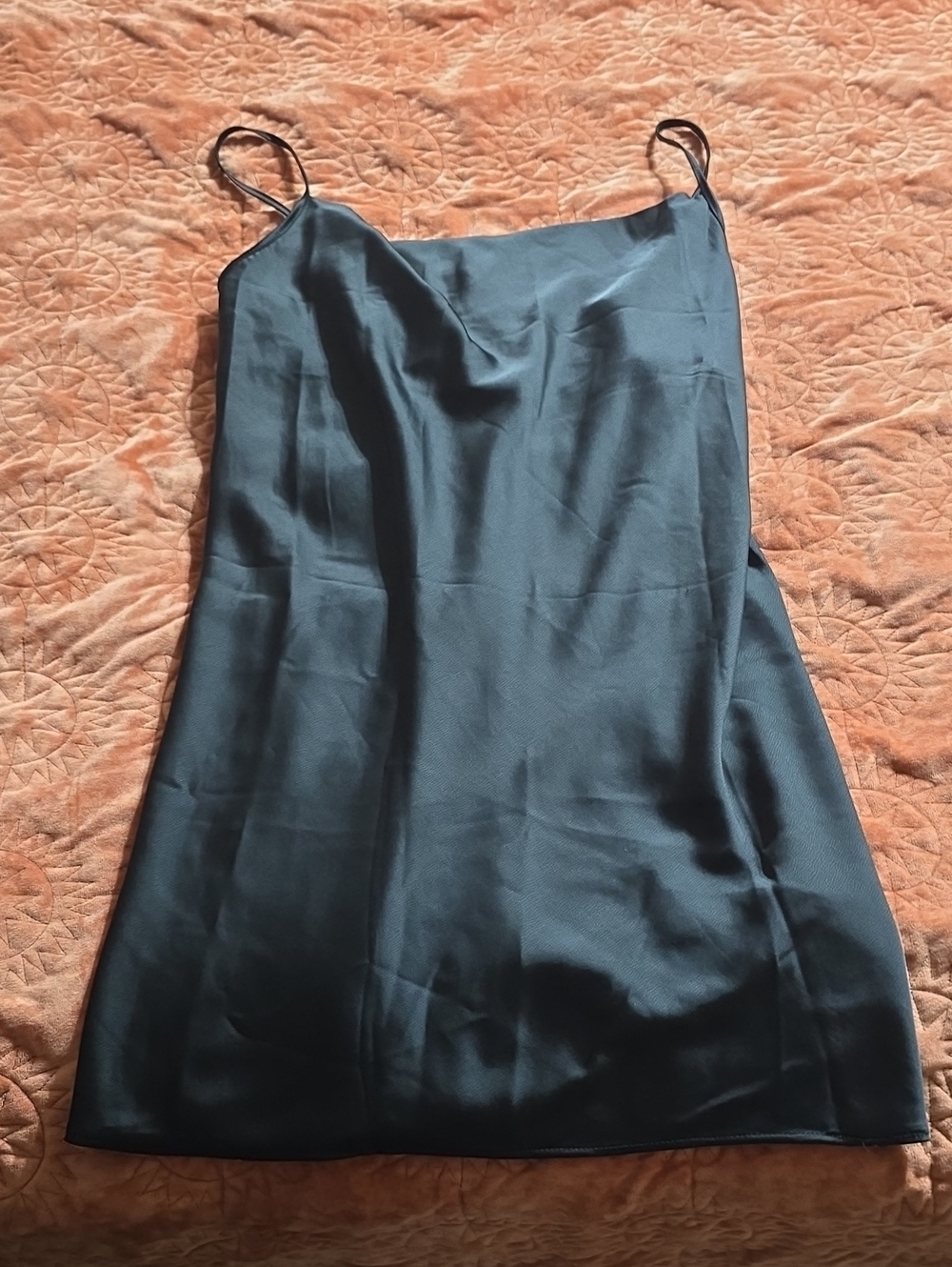 Missguided Satin Slip Dress - Black